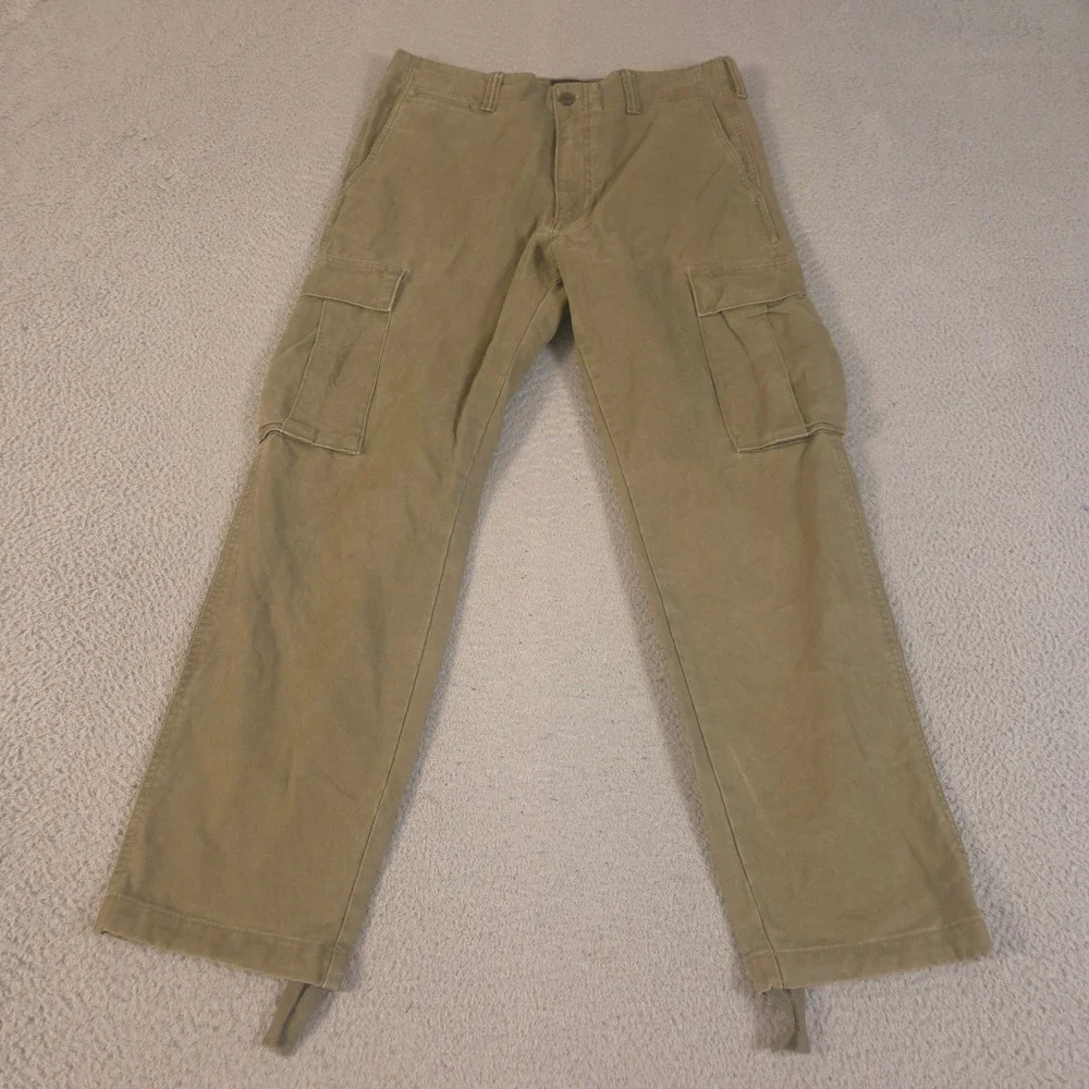 Banana Republic Pants Mens 32x32 Olive Cargo Relaxed Cotton Twill Straight Leg